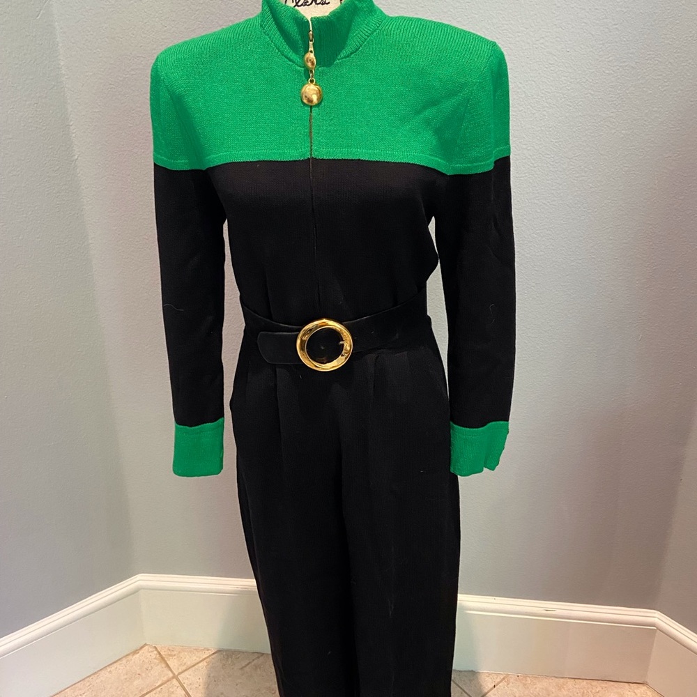 Vintage ST. JOHN Color Block Jumpsuit